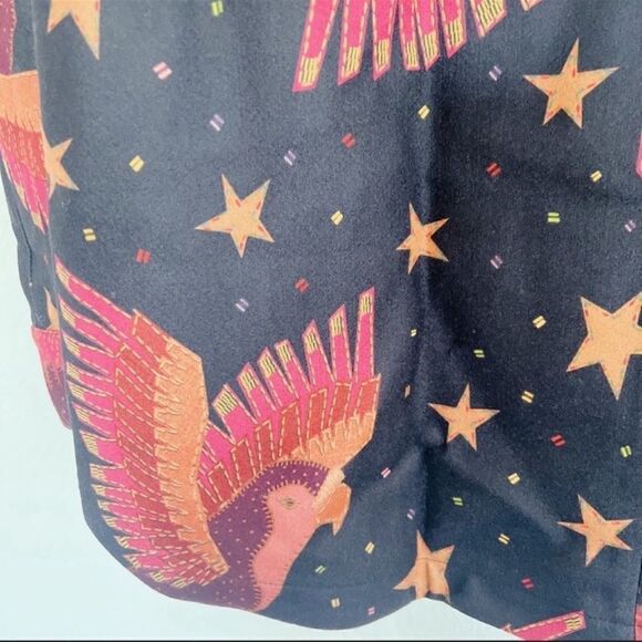 Farm Rio Mixed Black Prints Fleece Shirt Jacket size Small - Picture 8 of 11